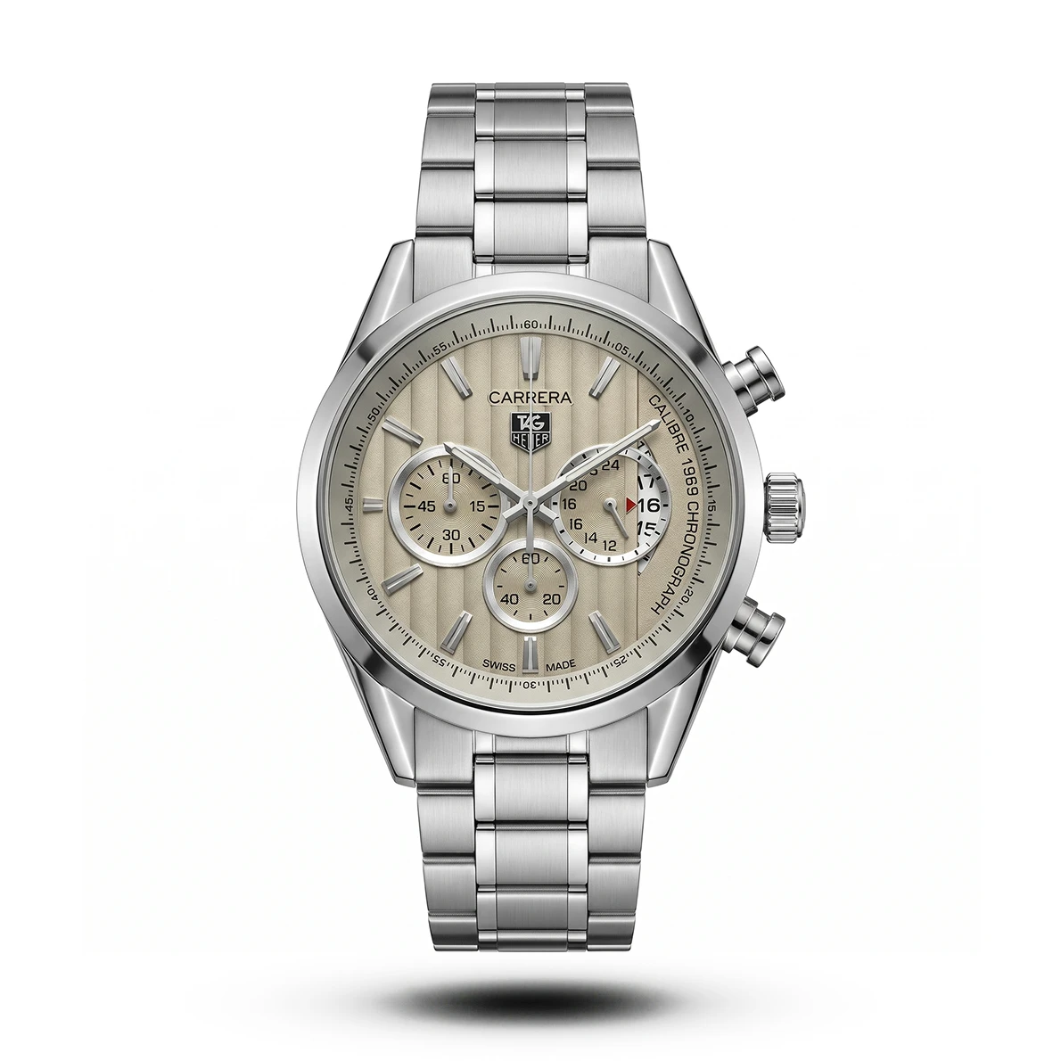 product-42095dc6-9e97-4234-aba7-6aecd1badb17.webp Tag Heuer-Style Carrera Calibre 1969 Chronograph Champagne Dial Watch - Image 1