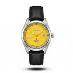 Seiko Prospex Alpinist Automatic black Leather yellow dial Watch - Image 8