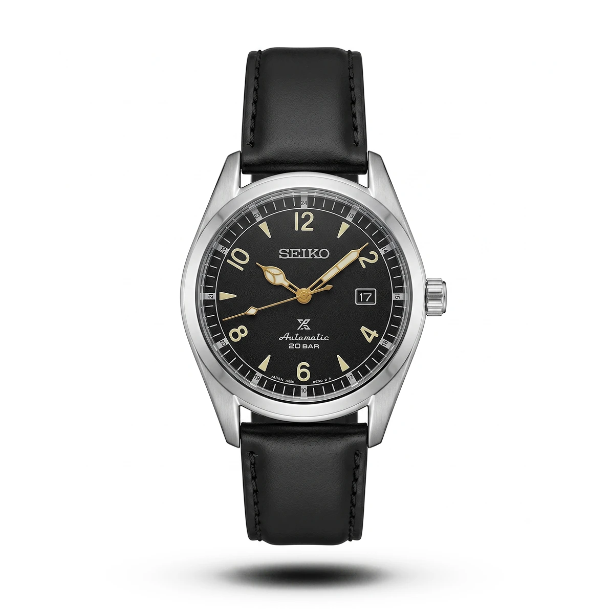 product-488271f8-c927-476d-9d34-da56313ffe4f.webp Seiko-Style Prospex Alpinist Automatic Black Leather Black Dial Watch - Image 1