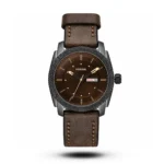 Fossil Machine Day-Date Borwn Belt Watch