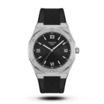 Tissot 1853 Octagonal Bezel Textured Strap Black Dial Watch