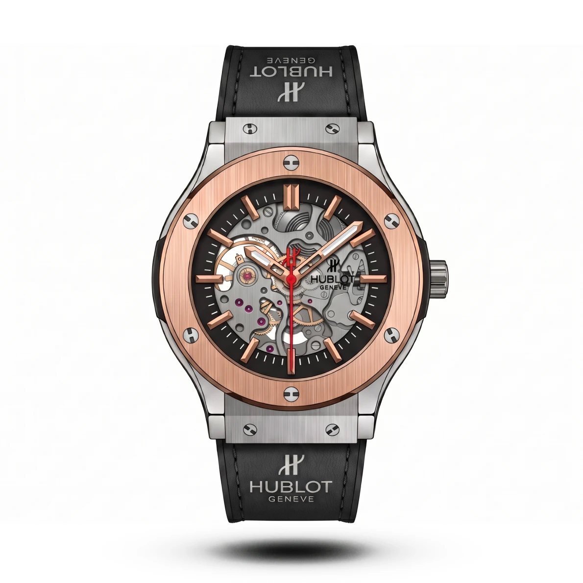 product-4f0d3d4a-09f1-474e-b3fc-3e45368aa753.webp Hublot-Style Classic Fusion Skeleton Black Strap Silver Case Watch - Image 1