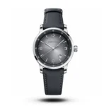 AP silver case Fumé Dial Leather Watch