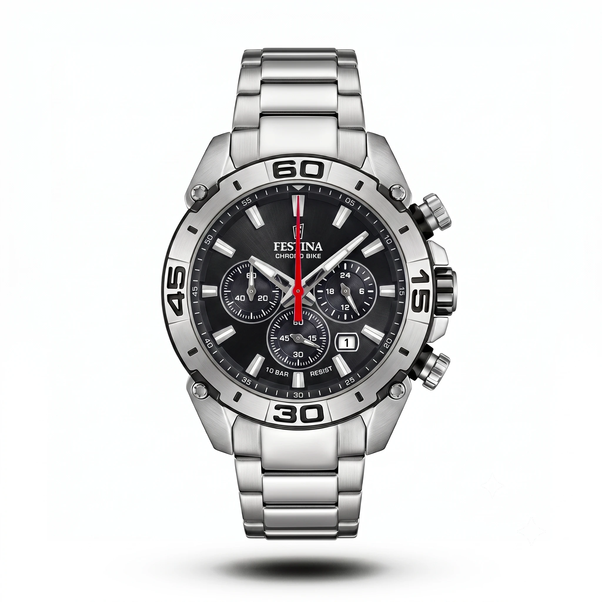 product-5c46d731-b595-41e7-914b-5df1512cfdc3.webp Festina-Style Chrono Black Dial Silver Tone Alloy Men's Watch - Image 1