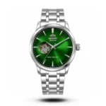 Orient-Style Open-Heart Automatic Green Dial Watch
