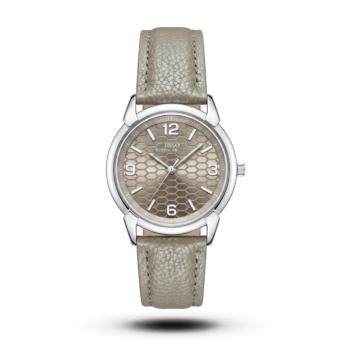 product-694daf25-8807-4559-9668-e7c30d3b0664.webp Ibso Boerni Ab Honeycomb Dial Taupe Leather Watch B2366g - Image 1