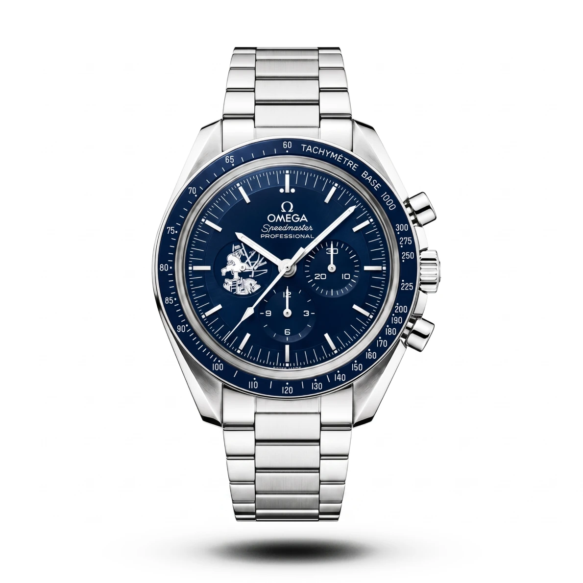 product-6beace26-8f78-4e6a-b544-bcf72abd37b6.webp Omega-Style Speedmaster Apollo 11 Blue Dial Men's Watch - Image 1