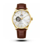 Orient Open Heart Automatic golden case brown Leather Strap Watch | AA Grade Inspired