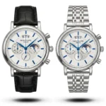 Patek Philippe Grand Moon Phase silver chain with free black leather | AA Grade Inspired