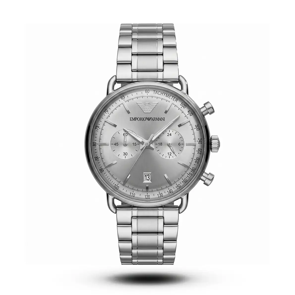 product-7500d83d-065c-458c-9d59-448b73c284e3.webp Emporio Armani-Style Chronograph Silver Tone Silver Dial Watch - Image 1