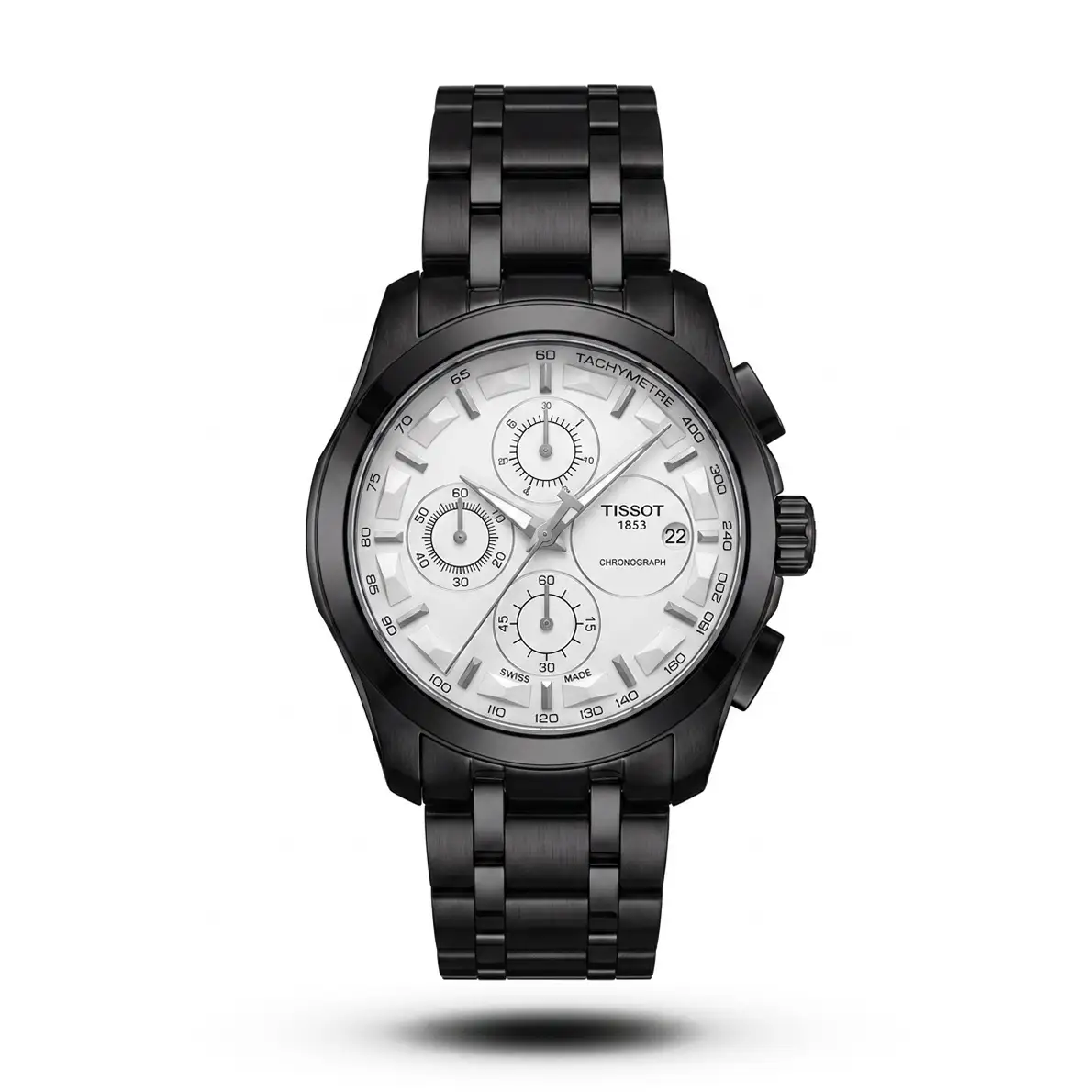 product-78c1ef8b-23d5-4a60-83df-2712384ef707.webp Tissot-Style Chronograph Full Black White Dial Watch - Image 1