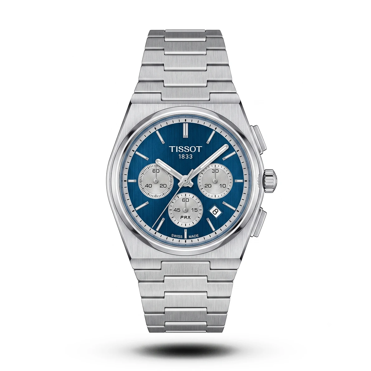 product-79ab1817-9c26-4257-8561-387153b28662.webp Tissot-Style PRX Chronograph Integrated Blue Panda Dial Watch - Image 1