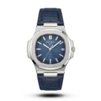 Patek Philippe Nautilus Blue Leather Strap Watch