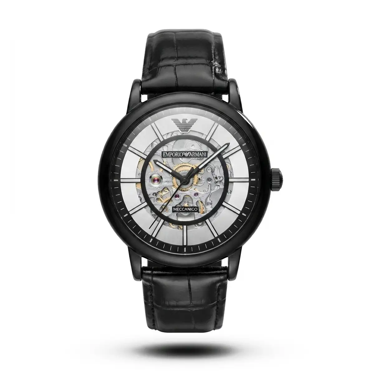 product-83674498-46c8-4d47-93e3-ff0b7839b440.webp Emporio Armani-Style Meccanico Skeleton Leather Full Black Silver Case Watch - Image 1