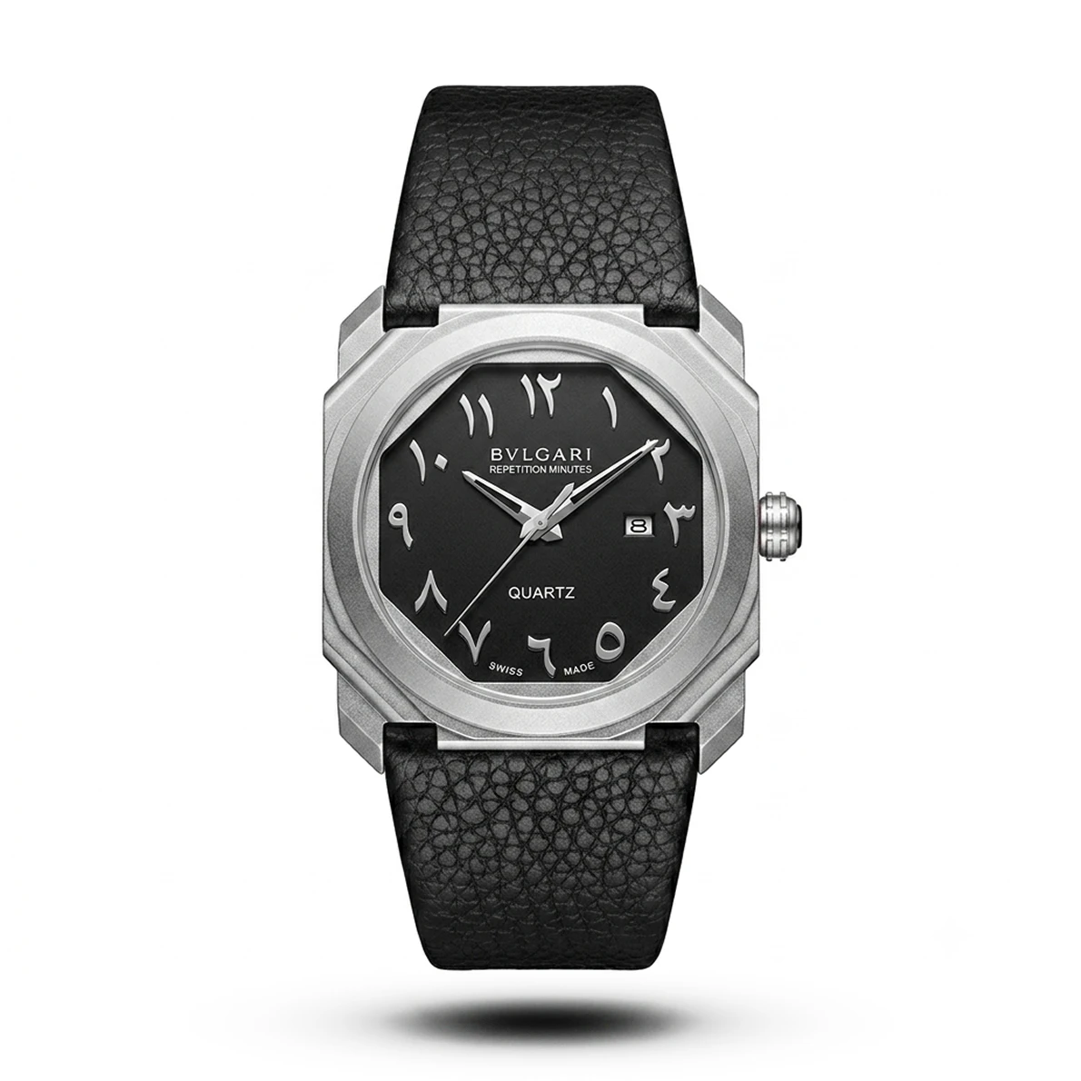 product-97ea9002-a025-43bd-b4ad-9e8cde7ccd85.webp Bvlgari Arabic Octo Finissimo Black Strap Silver Case Black Dial Watch - Image 1