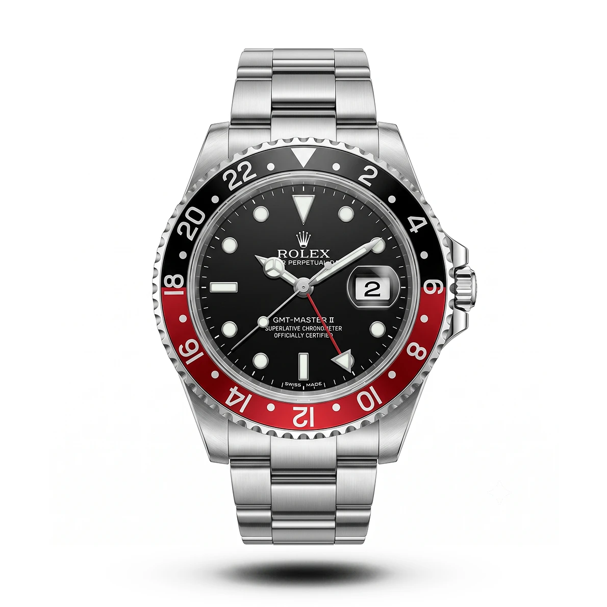 product-9e1252b2-cf4c-4c69-b640-503ebcb34a6a.webp Rolex Inspired Gmt-Master Ii Silver Tone Cocacola Dial Watch - Image 1