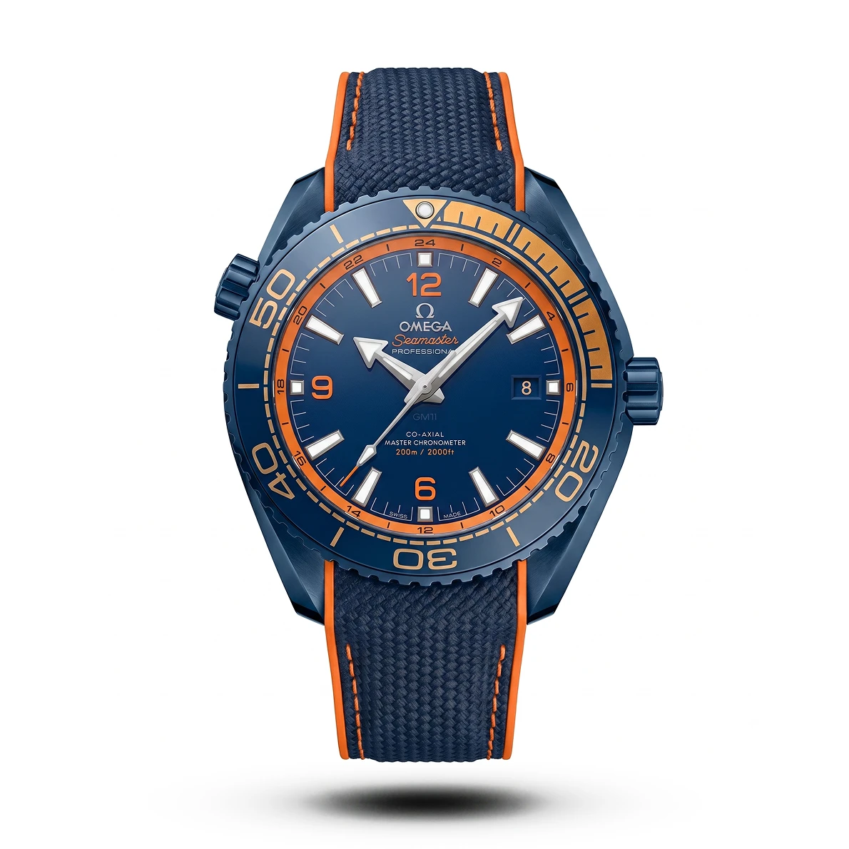 product-ab55b7be-3e89-4dbb-936c-7834b4976e0f.webp Omega-Style Seamaster Planet Ocean GMT Blue Dial Blue Belt Watch - Image 1