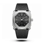 Bvlgari Octo Finissimo Black Leather Strap Grey Case Watch