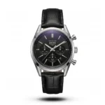 TAG Heuer Carrera Chrono Tri-Compax black belt silver case Watch