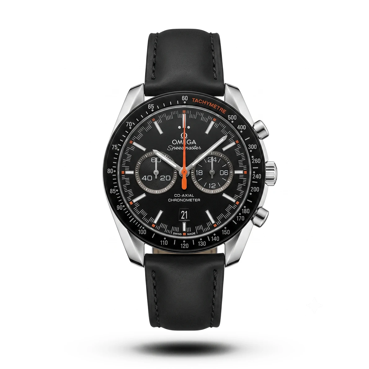 product-b9cb7045-84fa-49d4-ace8-461c4e7bcf4c.webp Omega-Style Speedmaster Racing Black Strap Black Dial Orange Accent Watch - Image 1