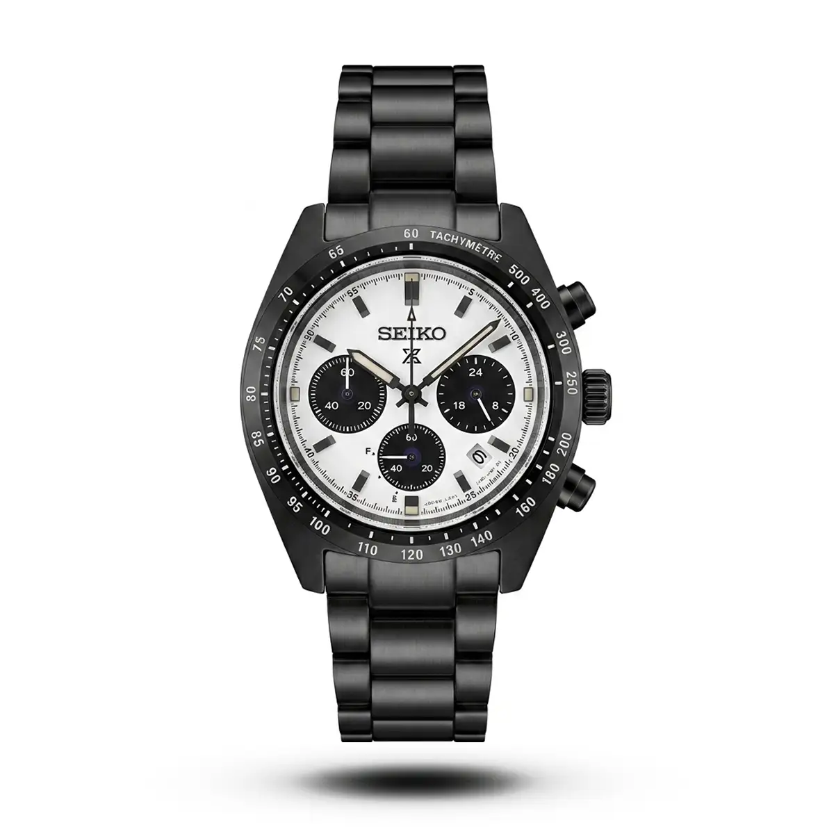 product-bbd97fe9-7212-4856-ab61-c51d7ae3814f.webp Seiko-Style Prospex Speedtimer Black Tone Panda Dial Metal Watch - Image 1