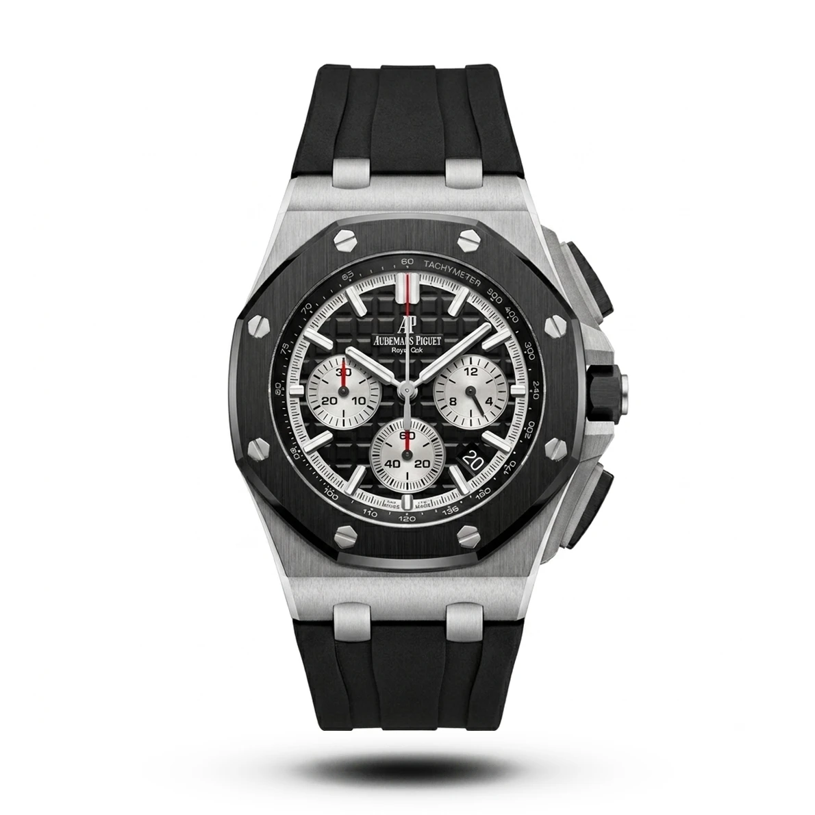 product-bcadcf34-afb2-4a3d-aaf7-c1576ab51381.webp AP-Style Royal Oak Offshore Chronograph Black Strap Black Panda Dial Watch - Image 1
