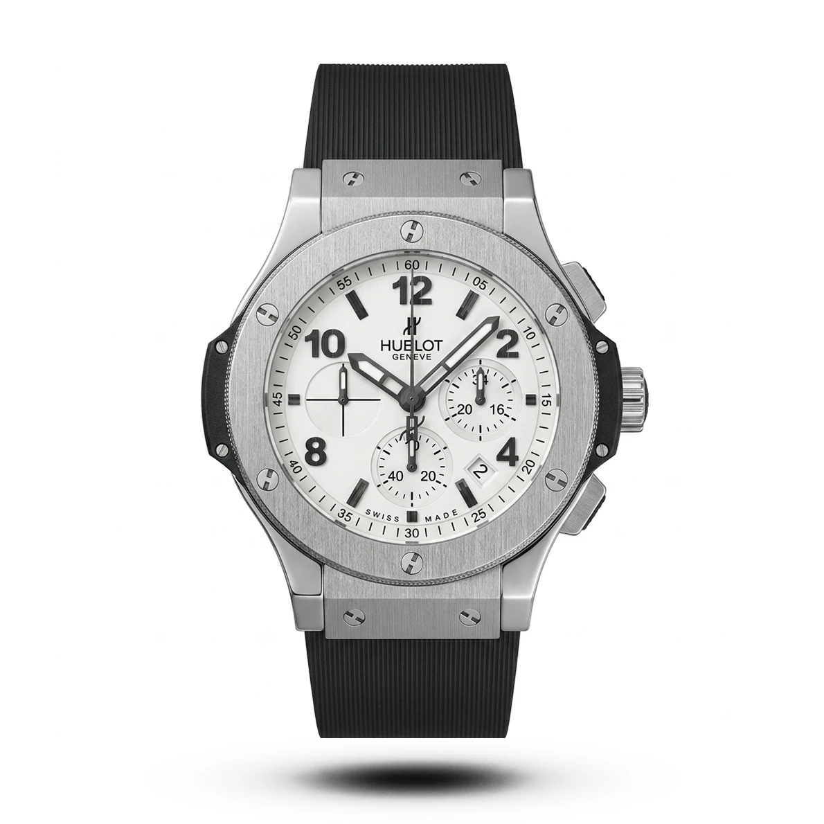 product-c1a6ed75-47a3-4f02-8a4e-7b32e584d74c.webp Hublot-Style Big Bang Chronograph Black Silicone Strap Watch - Image 1