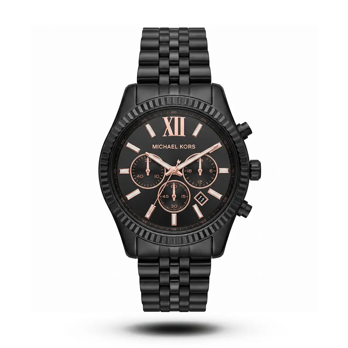 product-c6aef908-1482-4d6b-ba68-bb68a8f85c4d.webp Michael Kors-Style Lexington Chronograph Black Metal Watch - Image 1