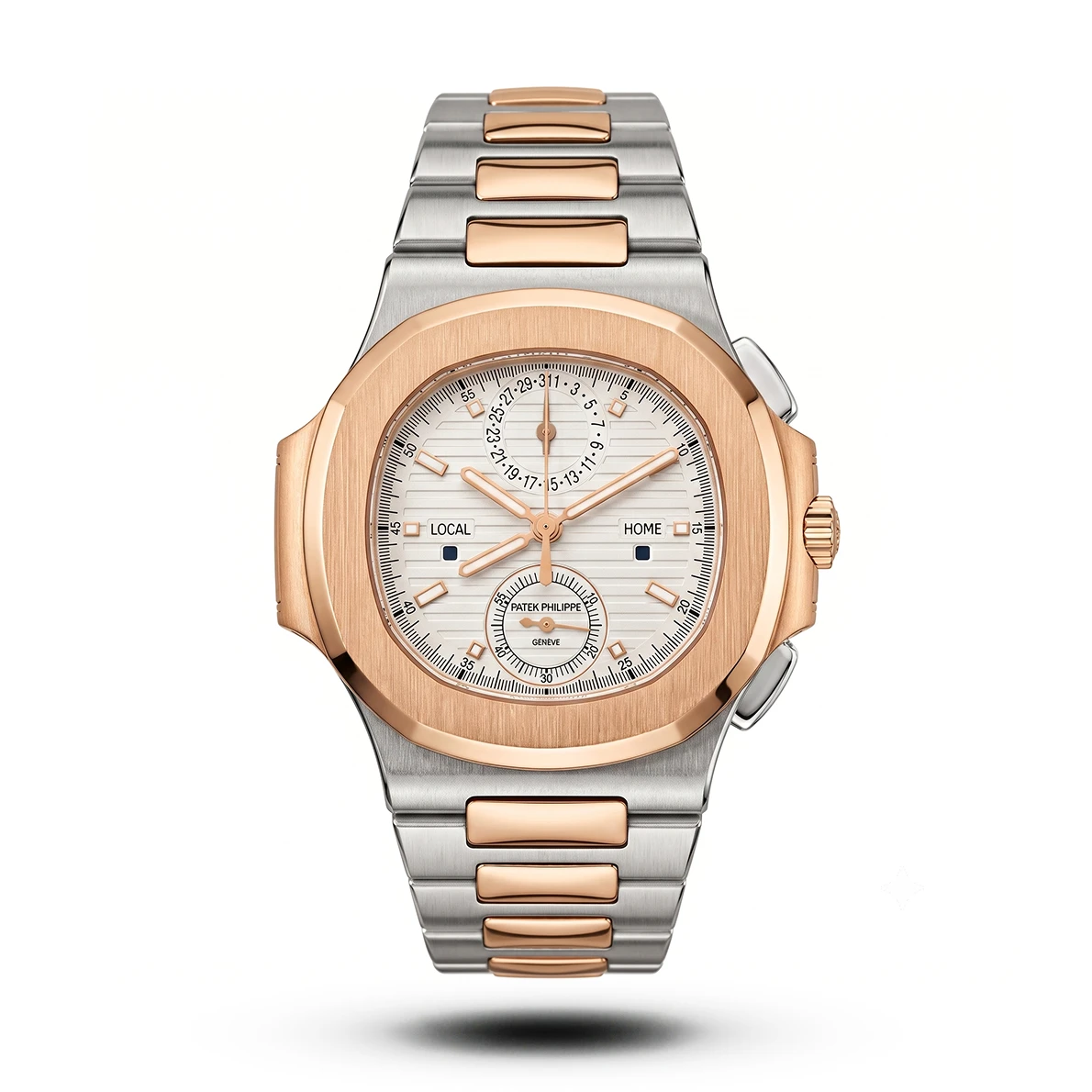 product-c70c5998-5007-45e4-aa67-76afa0e6acc7.webp Patek Philippe-Inspired Nautilus Travel Time Chronograph Two-Tone Steel Watch - Image 1