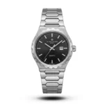 Vacheron Constantin 222 Black Dial Silver Tone Watch