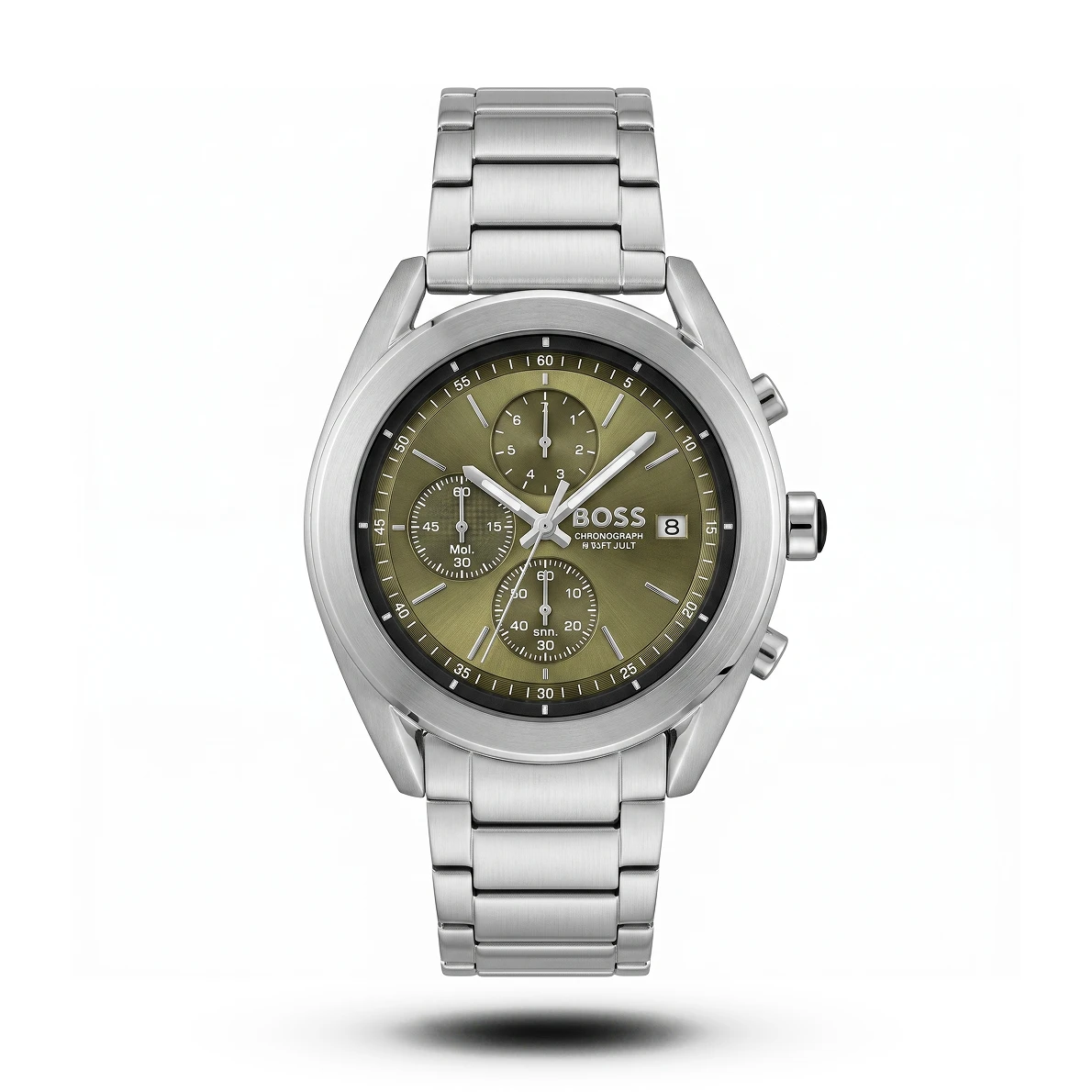 product-cc41521b-6681-44c4-8b29-b2c87dadad01.webp Hugo Boss-Style Grand Prix Olive Dial Silver Case Watch - Image 1