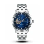 Seiko-Style Presage Open-Heart Automatic Blue Dial Watch