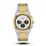 Tissot-Style PRX Chronograph Two-Tone Gold Alloy Men's Watch