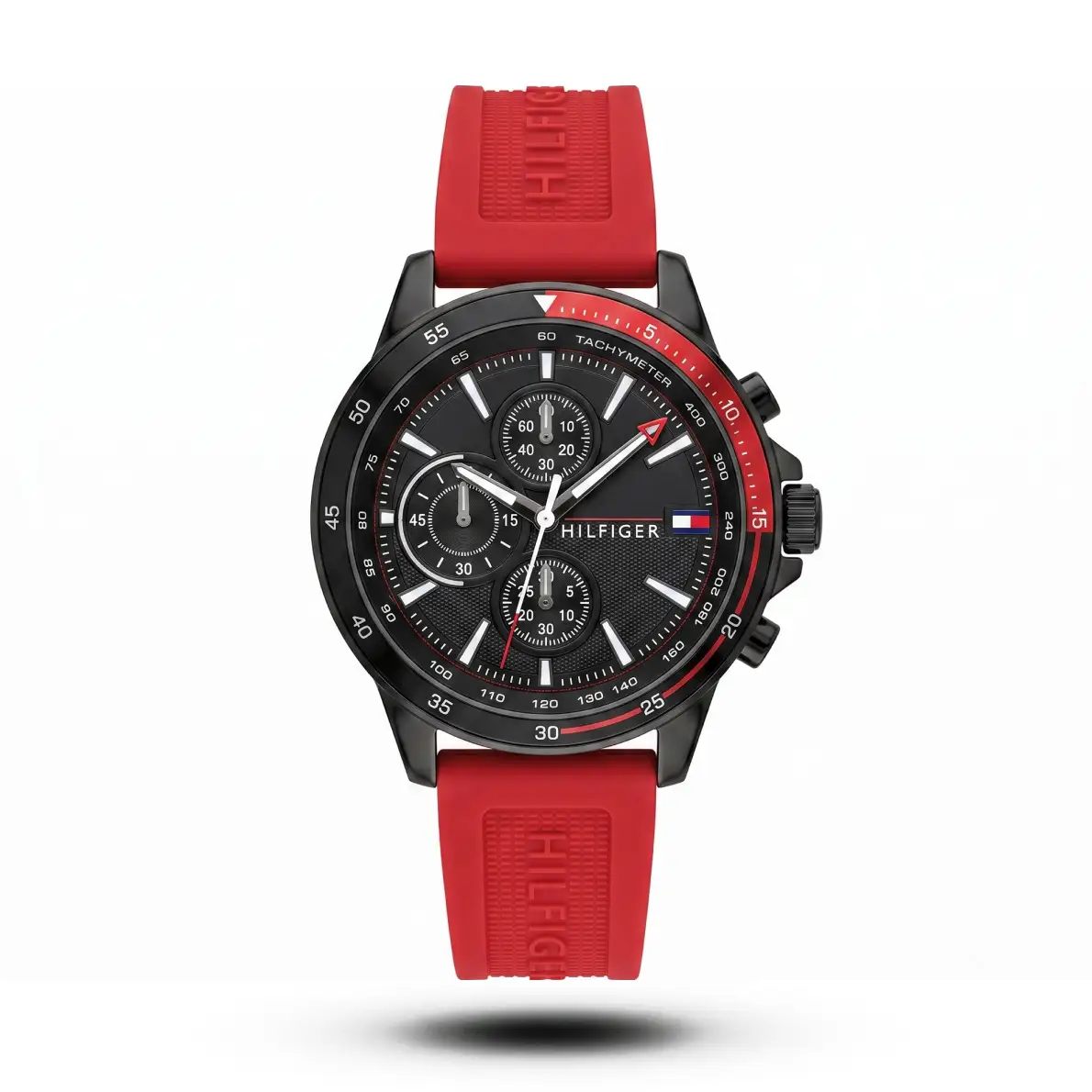 product-dd76520a-dd41-4126-8f9b-71cbae8bae0c.webp Tommy Hilfiger-Style Sport Chrono Red Strap Watch - Image 1