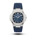 Patek Philippe Inspired Nautilus Denim-Style Blue Strap Watch
