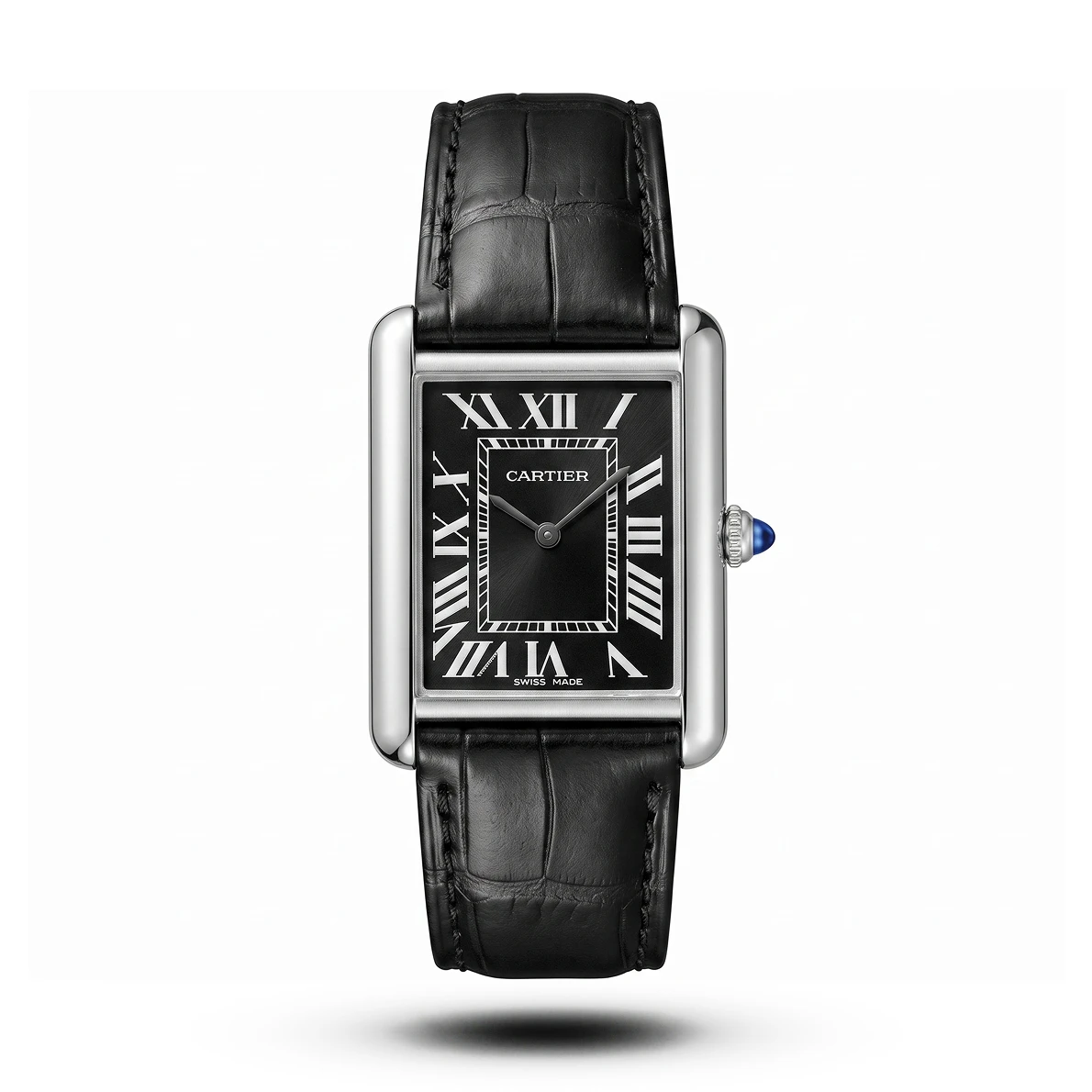 product-de3c37fd-ef4a-40e9-acb8-4e034eabc9d9.webp Cartier Tank Must Black Strap Black Dial Men'S Watch - Image 1