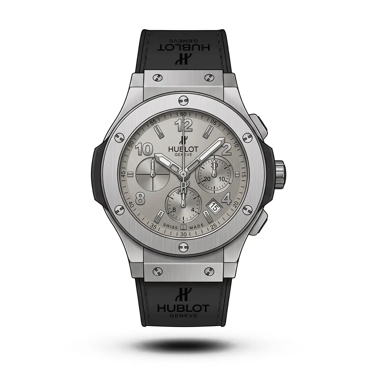 product-e0ed7333-19ea-460e-9d18-060088e7d2ad.webp Hublot-Style Big Bang Chronograph Black Strap Watch - Image 1