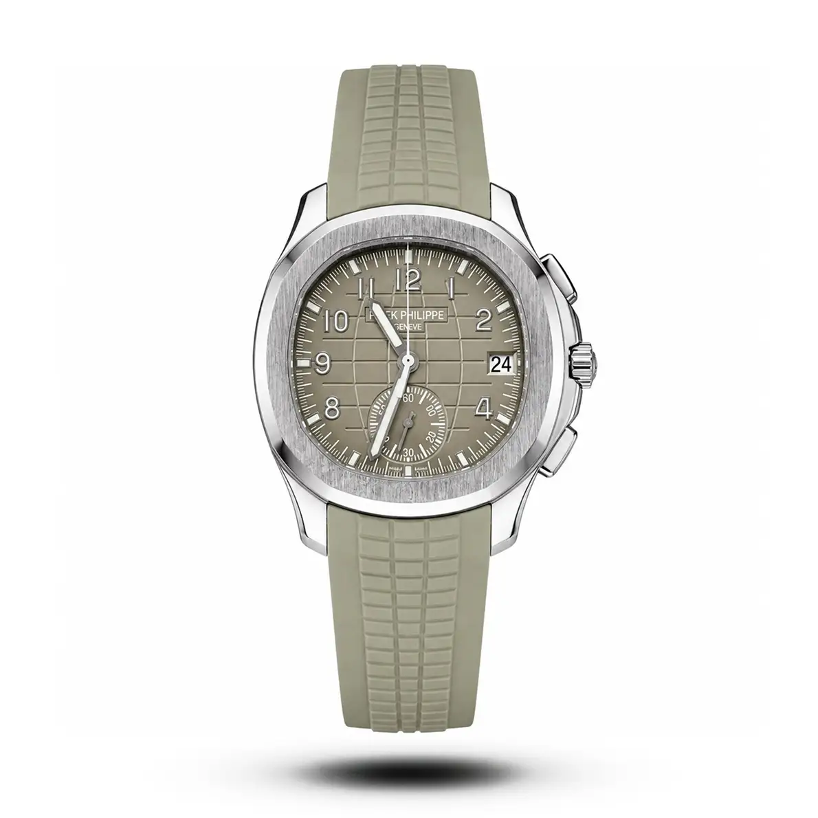 product-eaf1a71d-9e0c-41ed-a9a0-296744760657.webp Patek Philippe-Inspired Aquanaut Chrono Grey Rubber Strap Watch - Image 1