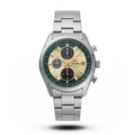 Orient-Style Neo 70s Panda Chronograph Champagne Dial Silver Tone Watch