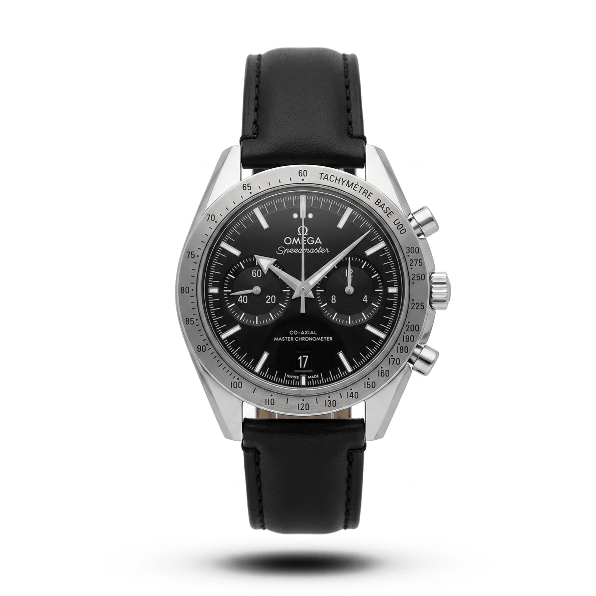 product-f1b71ad0-5cd0-4775-96e3-39ae15b9929a.webp Omega-Style Speedmaster '57 Co-Axial Leather Black Watch V2 - Image 1