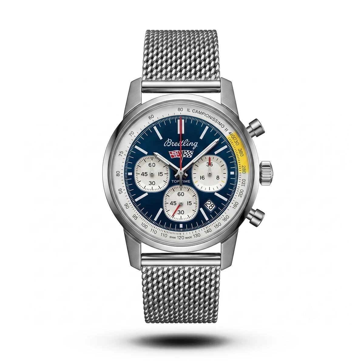 product-f96c27fa-427f-4c16-8858-0377827855d8.webp Breitling-Style Top Time Mesh Strap Men's Blue Dial Watch - Image 1