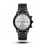 Emporio Armani-Style Chronograph Full Black Case Silver Dial Watch