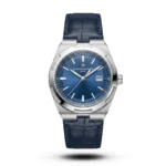 Vacheron Constantin-Style Overseas Blue Dial Leather Watch