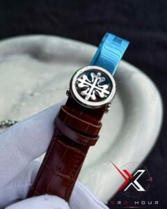 Patek Inspired Plain Chronograph Watch – Premium Design | 2A ( Brown Silver ) - Image 5