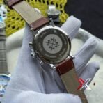 Patek Inspired Plain Chronograph Watch – Premium Design | 2A ( Brown Silver ) - Image 6
