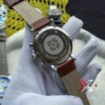 Patek Inspired Plain Chronograph Watch – Premium Design | 2A ( Brown Silver ) - Image 6