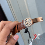 Patek Philippe Moon Phase Chrono brown Leather two tone Watch - Image 5