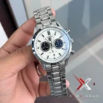 TAG Heuer Carrera Chronograph Bi-Compax silver dial black sub Watch - Image 3
