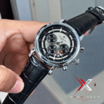 Patek Philippe Tri-Compax Chrono black Leather black dial Watch - Image 3