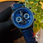 TAG Heuer Carrera Chrono blue Leather blue dial Watch | AA Grade Inspired - Image 3